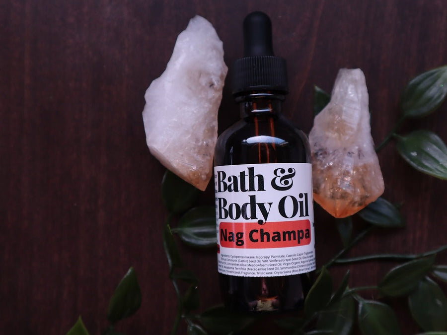Bath & Body Oil - Silky Smooth Dry Oil - Nag Champa - Remedy Bath Co.