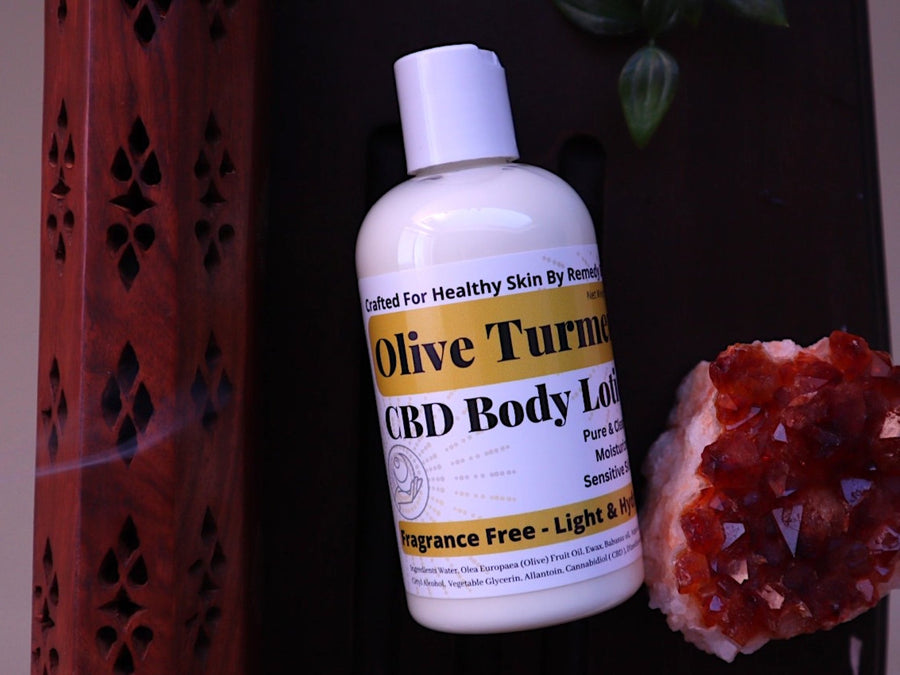 Body Lotion - Olive & Turmeric - Light & Hydrating - Remedy Bath Co.