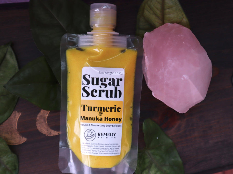 Sugar Scrub - Turmeric & Manuka Honey - Natural Body Exfoliant - Remedy Bath Co.
